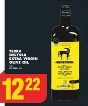 No Frills TERRA DELYSSA EXTRA VIRGIN OLIVE OIL, 1L offer