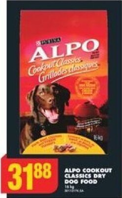 No Frills ALPO COOKOUT CLASSICS DRY DOG FOOD 16 kg offer