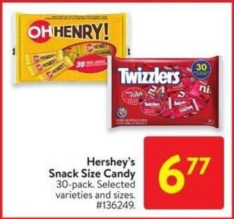 Walmart Hershey's Snack Size Candy 30 - pack offer