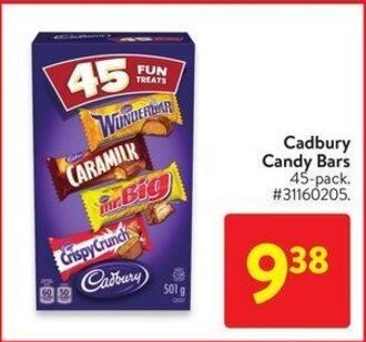 Walmart Cadbury Candy Bars 45 - pack offer