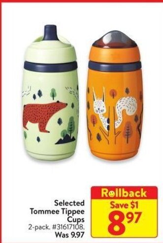 Walmart Selected Tommee Tippee Cups 2 - pack offer