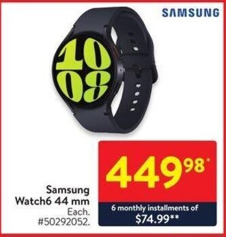 Walmart Samsung Watch6 44 mm offer