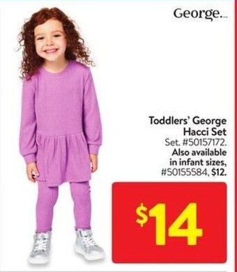 Walmart Toddlers' George Hacci Set offer