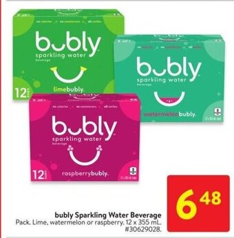 Walmart bubly Sparkling Water Beverage, 12 X 355 mL offer
