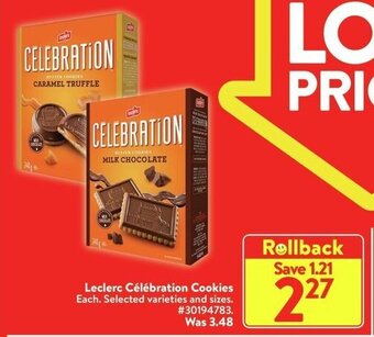Walmart Leclerc Célébration Cookies offer