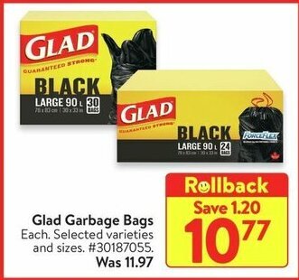 Walmart Glad Garbage Bags offer