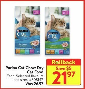 Walmart Purina Cat Chow Dry Cat Food offer