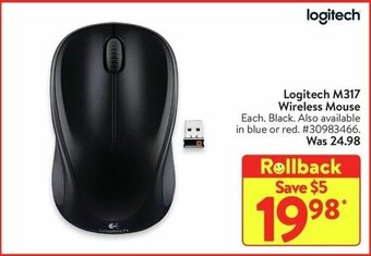 Walmart Logitech M317 Wireless Mouse offer