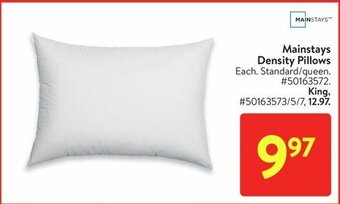 Walmart Mainstays Density Pillows offer