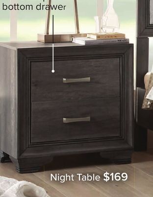 Leon's Sophie night table - weathered grey offer