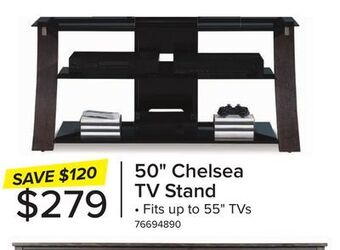 Leon's Chelsea tv stand - dark espresso offer