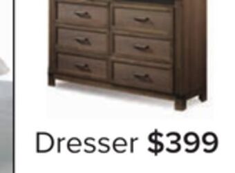 Leon's Rossco 6 drawer dresser - rustic oak offer