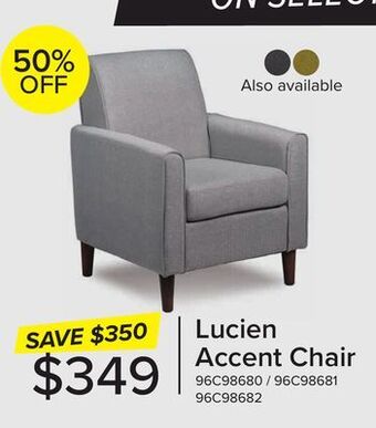 Leon's Lucien accent chair - light grey offer