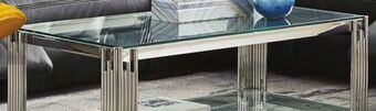 Leon's Liana coffee table - glass and stainless steel offer