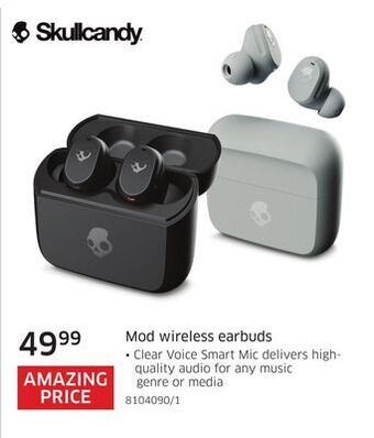 Skullcandy mod wireless earbuds