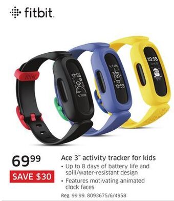 The Source Fitbit ace 3 activity tracker for kids offer