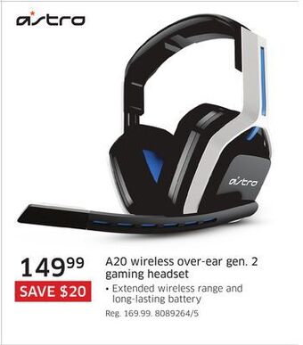 The Source Astro a20 wireless over-ear gen. 2 gaming headset offer