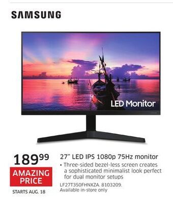 The Source Samsung 27 led ips 1080p 75hz monitor offer