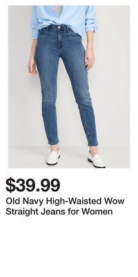 Old Navy Old navy high-waisted wow straight jeans for women offer