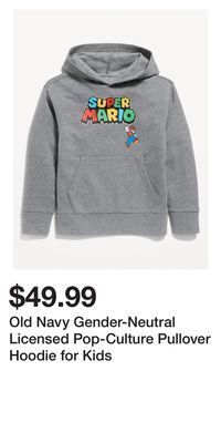 Old Navy Old navy gender-neutral licensed pop-culture pullover hoodie for kids offer