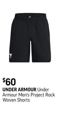 Sport Chek Under armour men's project rock woven shorts offer