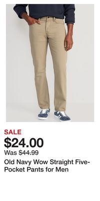 Old Navy Old navy wow straight five-pocket pants for men offer