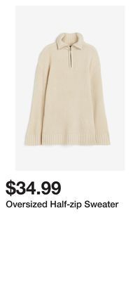 H&M Oversized half-zip sweater offer