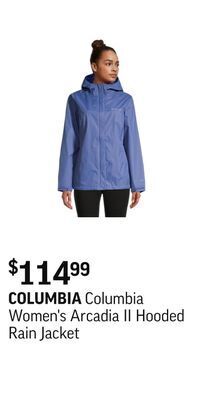 Sport Chek Columbia women's arcadia ii hooded rain jacket offer