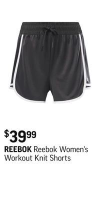 Sport Chek Reebok women's workout knit shorts offer