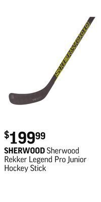Sport Chek Sherwood rekker legend pro junior hockey stick offer