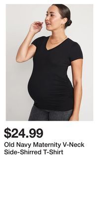 Old Navy Old navy maternity v-neck side-shirred t-shirt offer