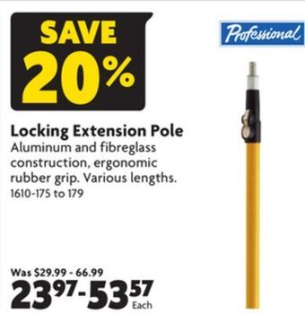 Home Hardware Locking extension pole offer