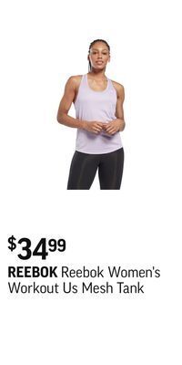Sport Chek Reebok women's workout us mesh tank offer