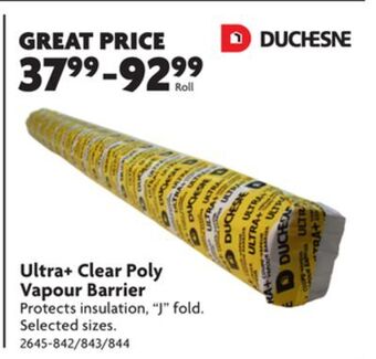 Home Hardware Ultra+ clear poly vapour barrier offer