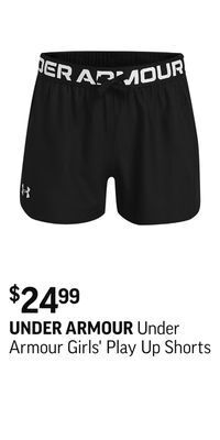Sport Chek Under armour girls' play up shorts offer