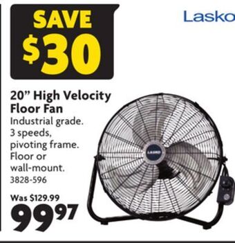 Home Hardware 20 high velocity floor fan offer