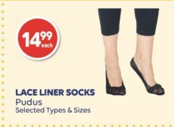 Wellwise by Shoppers Pudus lace liner socks offer