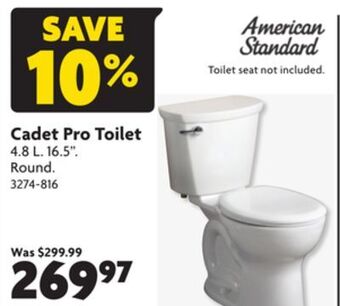 Home Hardware Cadet pro toilet offer