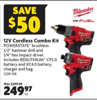 Home Hardware 12v cordless combo kit offer