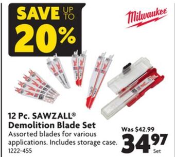Home Hardware 12 pc. sawzall® demolition blade set offer