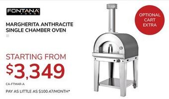 Goemans Appliances Fontana margherita anthracite single chamber oven offer