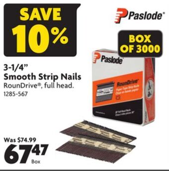 Home Hardware Smooth strip nails offer