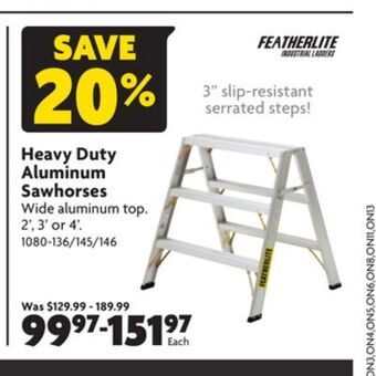 Home Hardware Heavy duty aluminum sawhorses offer