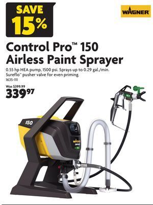 Home Hardware Control pro™ 150 airless paint sprayer offer