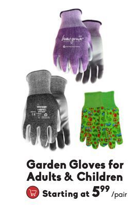 Sheridan Nurseries Garden gloves for adults & children offer
