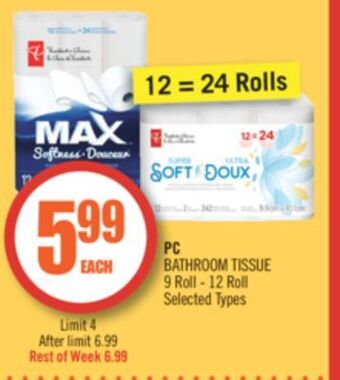 Shoppers Drug Mart Pc bathroom tissue offer
