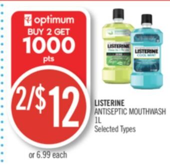 Shoppers Drug Mart Listerine antiseptic mouthwash offer