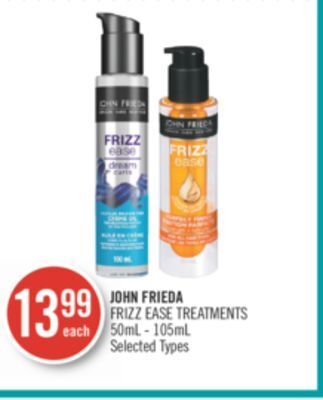 Shoppers Drug Mart John frieda frizz ease treatments offer