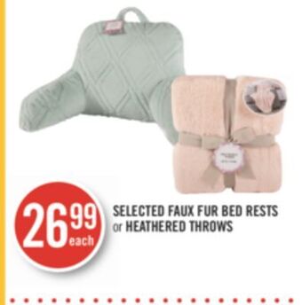 Shoppers Drug Mart Selected faux fur bed rests or heathered throws offer