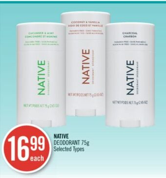 Shoppers Drug Mart Native deodorant offer